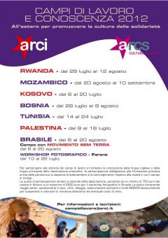 Campi di lavoro e conoscenza all'estero ARCS 2012