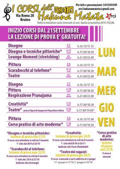 Dal 21/09 iniziano i corsi di Hakuna Matata @Bruino