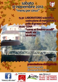  Laboratorio Menù per cince a cura del Bricco