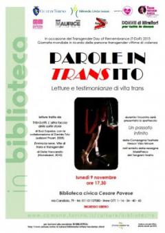 Parole in TRANSito alla biblioteca Pavese a cura del Circolo Maurice GLBTQ