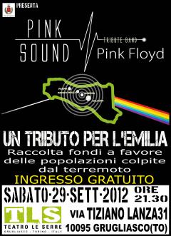 Concerto per l'Emilia con i Pink Sound (tribute band Pink Floyd) || Sabato 29 Settembre, Teatro Le Serre, Grugliasco