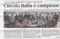 SIPARIO SUL TORNEO ARCI MEMORIAL MAURO TORLASCHI