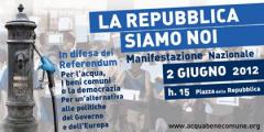 Forum Italiano dei Movimenti per l'Acqua: solidarietà alle popolazioni colpite dal sisma e conferma manifestazione 2 giugno