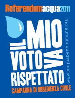 Campagna di Obbedienza Civile, incontro di formazione per gestire gli sportelli dedicati  – Referendum Acqua 2011