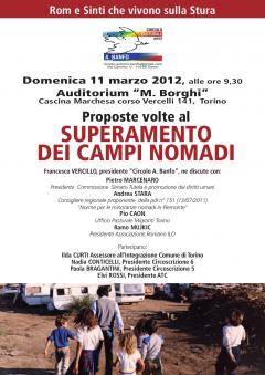 Incontro sul tema "Rom e Sinti che vivono sulla Stura"