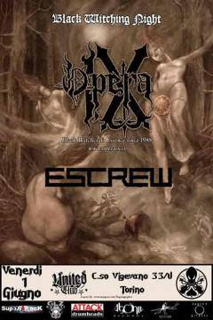 Opera IX + Escrew in concerto allo United Club 