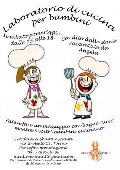 Laboratorio di cucina per bambini presso Shanti e scianti