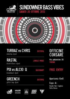 Octopus productions sbarca alle Officine Corsare con “Sundowner bass vibes”