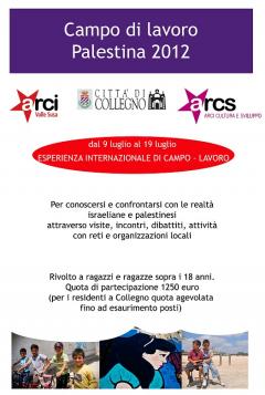 Campo di Lavoro in Palestina - ISCRIZIONI PROROGATE AL 6 GIUGNO