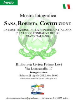 Mostra fotografica "Sana, robusta Costituzione" 