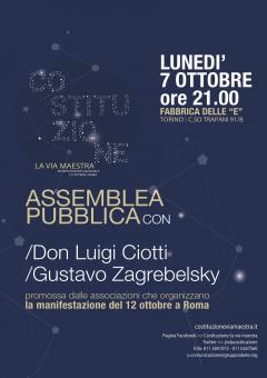 Assemblea pubblica in preparazione della manifestazione di Roma a sostegno della Costituzione