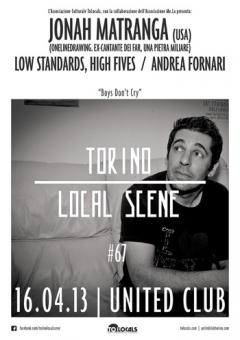 Jonah Matranga + Low Standards, High Fives + Andrea Fornari live allo United Club