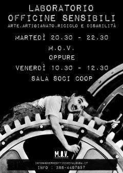 Laboratori Officine Sensibili: arte, artigianato, riciclo e disabilità // M.O.V. di Avigliana