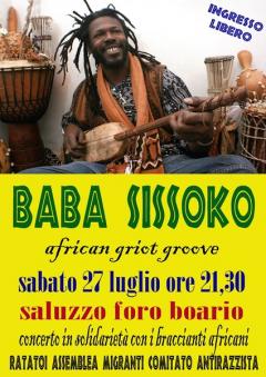 BABA SISSOKO, concerto in solidarietà con i braccianti africani