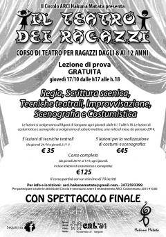 IL TEATRO DEI RAGAZZI @Sangano - lezione di prova gratuita giovedì 17/10