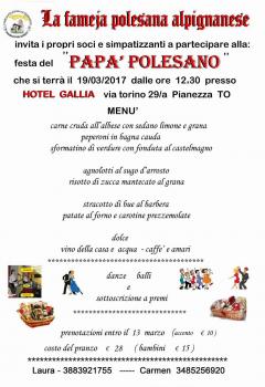 "PAPà POLESANO" Fameja Polesana Alpignanese