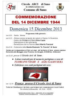 COMMEMORAZIONE DEL 14 DICEMBRE 1944 @circolo suno
