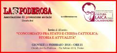Dibattito "Concordato fra Stato e Chiesa Cattolica: Storia e Attualità" a La Poderosa