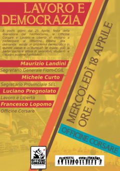 Lavoro e democrazia - dibattito alle Officine Corsare 