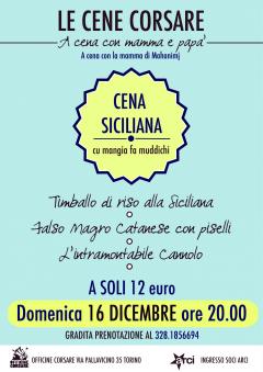 Cena regionale Siciliana + spettacolo teatrale alle Officine Corsare