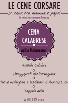 Cena regionale calabrese + concerto-reading “Il grande fresco” alle Officine Corsare