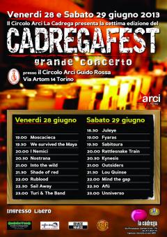 Settima Edizione del Cadregafest 2013 al Guido Rossa