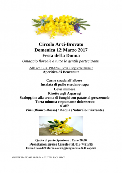 a BROVATO la festa della DONNA