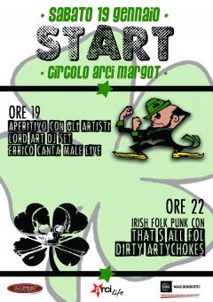 Start= Aperitivo presentazione mostra + That's all fòl & Dirty Artychokes Live al Margot