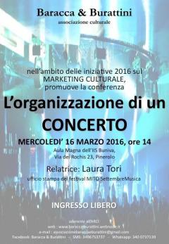 L'organizzazione di un concerto - conferenza