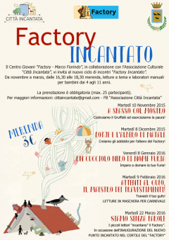 Novembre: laboratori per bambini @Factory di Nichelino