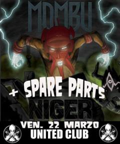 Mombu presentazione nuovo disco "Niger" + Spare Parts allo United Club