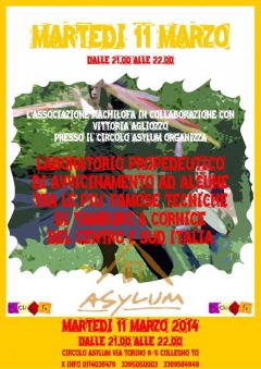 Laboratorio propedeutico di tamburo a cornice @Asylum - Collegno, 110314