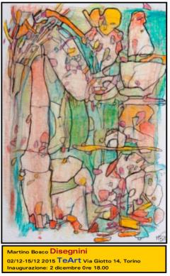Mostra di "Disegnini" di Martino Bosco al TeArt