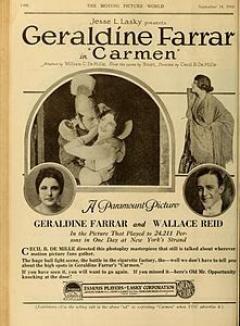 "Al cinema come una volta" CARMEN di Cecil B. De Mille al Garage Vian