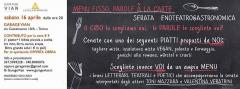 MENU FISSSO; PAROLE A LA CARTE al Garage Vian