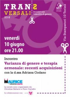 Serate TranSversali, "Varianza di genere e terapia ormonale: recenti acquisizioni"
