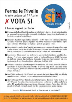 Referendum ferma le trivelle: un SI per cambiare la politica energetica del Governo