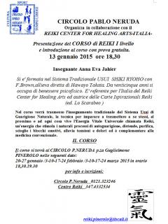 Presentazione del CORSO di REIKI I livello  e introduzione al corso con prova gratuita