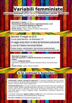 Secondo appuntamento di "Variabili Femministe" al Circolo Maurice