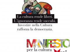 "PIU' CULTURA +DEMOCRAZIA" #ManifestoCultura (foto)