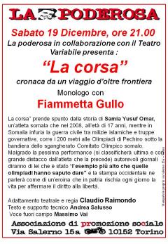 Monologo "la corsa" a La Poderosa