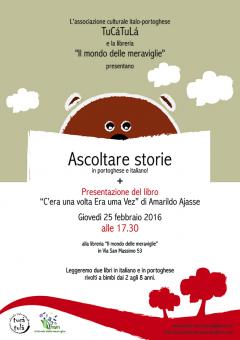 Ascoltare storie in portoghese e italiano + Presentazione del libro a cura di TuCàTuLà