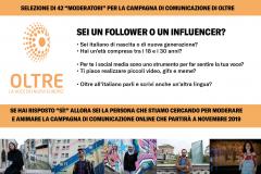 Selezione dei moderatori per la Campagna di comunicazione online "OLTRE"