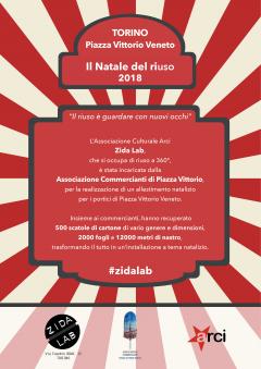 Natale del Riuso 2018 - associazione Zida Lab al lavoro a piazza Vittorio