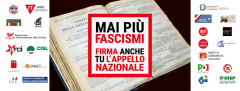 Lettera alle autorità. I promotori di "mai più fascismi" chiedono di fermare la manifestazione di Forza Nuova.