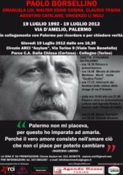 A Vent'anni dalla Strage di Via D'Amelio - Diretta streaming da Palermo || Collegno,19 Luglio 2012