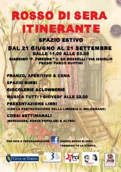 Rosso di Sera Itinerante - Spazio estivo dal 21 giugno al 21 settembre