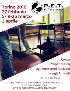 27/02: comincia il nuovo corso propedeutico agli interventi assistiti degli animali di P.E.T. & Therapy