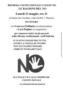 RIFORMA COSTITUZIONALE E ITALICUM:  LE RAGIONI DEL NO