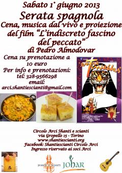 Serata spagnola organizzata da shanti e scianti